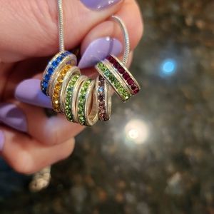 Colorful birthstone necklace